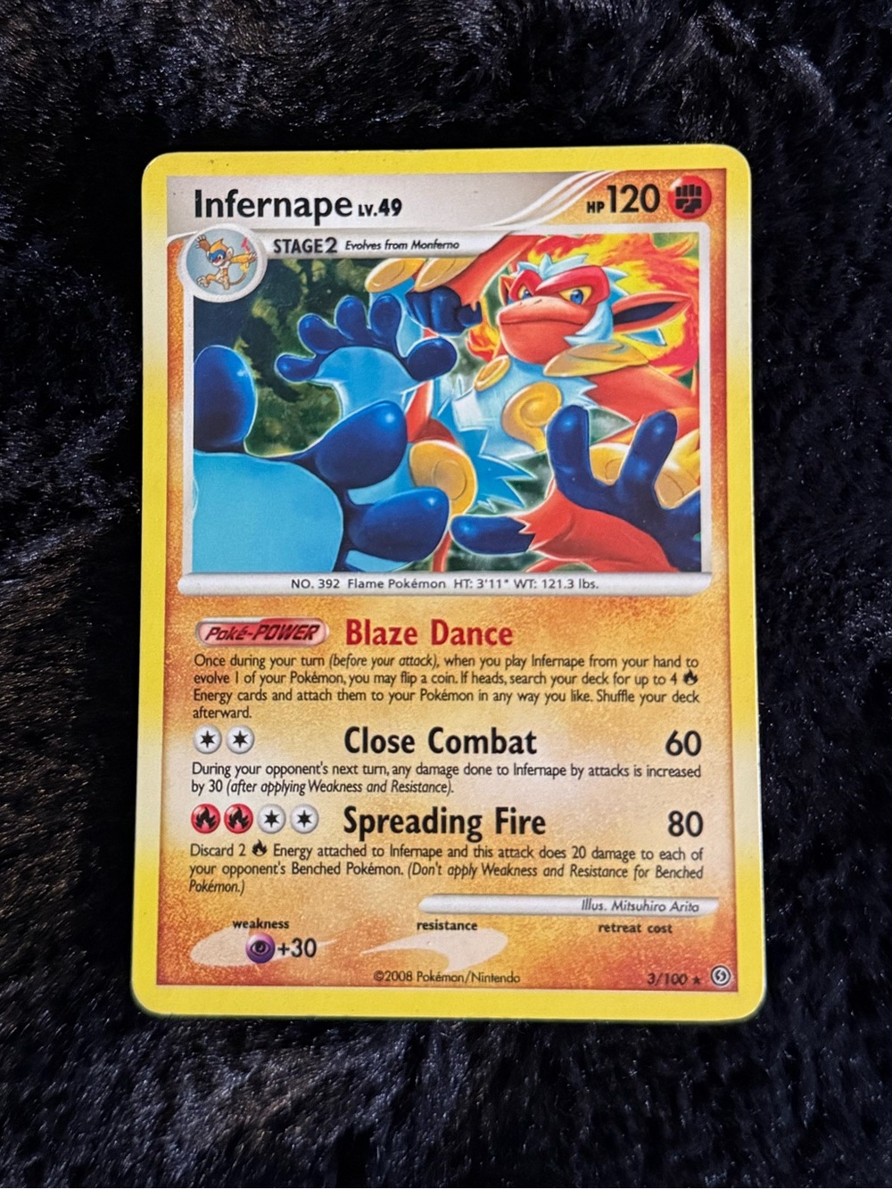 Infernape Pokémon Card #3/100